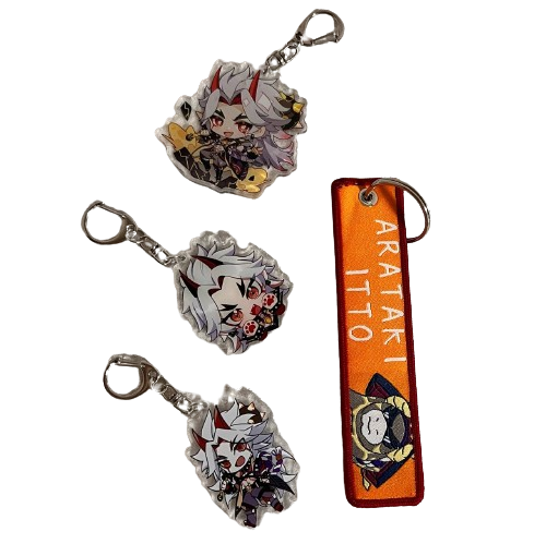 Набір брелоків Genshin Impact Аратаки Ітто 4 шт. (49608)