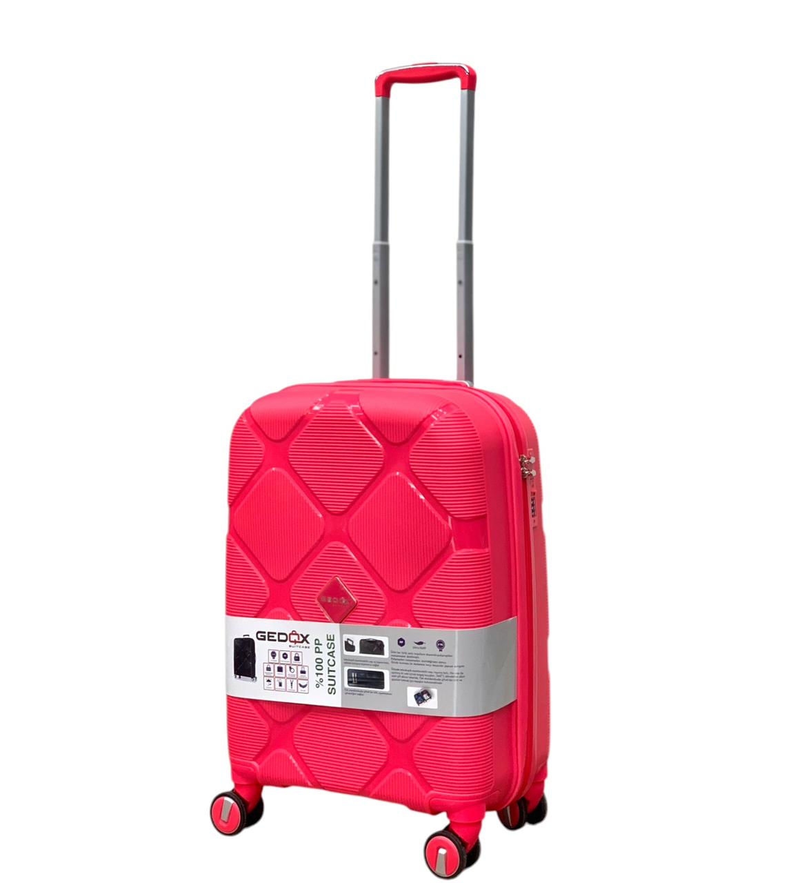 Чемодан Gedox PP008-S полипропилен на 4-х двойных колесах маленький S 50 л Чемодан Gedox PP008-S полипропилен на 4-х двойных колесах маленький S 50 л