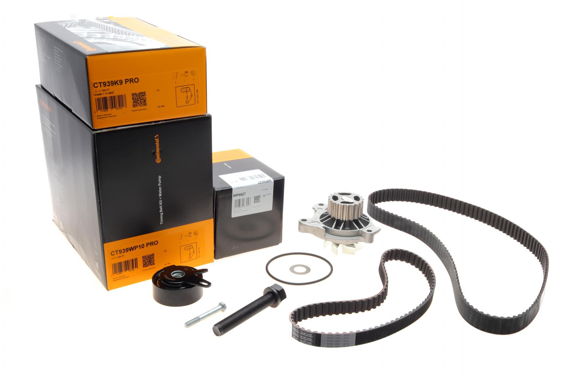 Комплект ГРМ с ТНВД с помпой VW T4 2.4D 90-03 26,4x122z/20,1x77z 2 ремня (CT939WP10PRO CONTINENTAL)