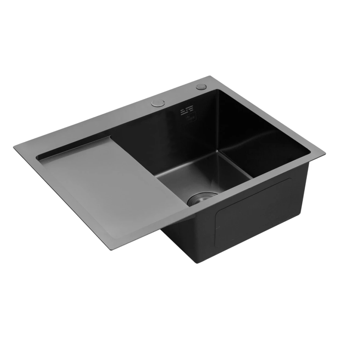 Мийка для кухні Kroner KRP Schwarze 6350RHM з нержавіючої сталі PVD 3/1 мм (CV031323) - фото 3 Мийка для кухні Kroner KRP Schwarze 6350RHM з нержавіючої сталі PVD 3/1 мм (CV031323) - фото 3