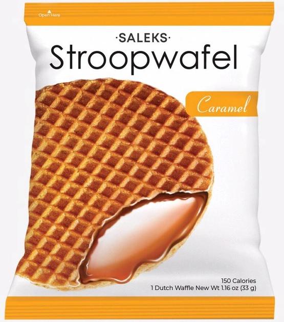 Вафлі Saleks Stroopwafel з карамельною начинкою 33 г 30 шт. (57556)