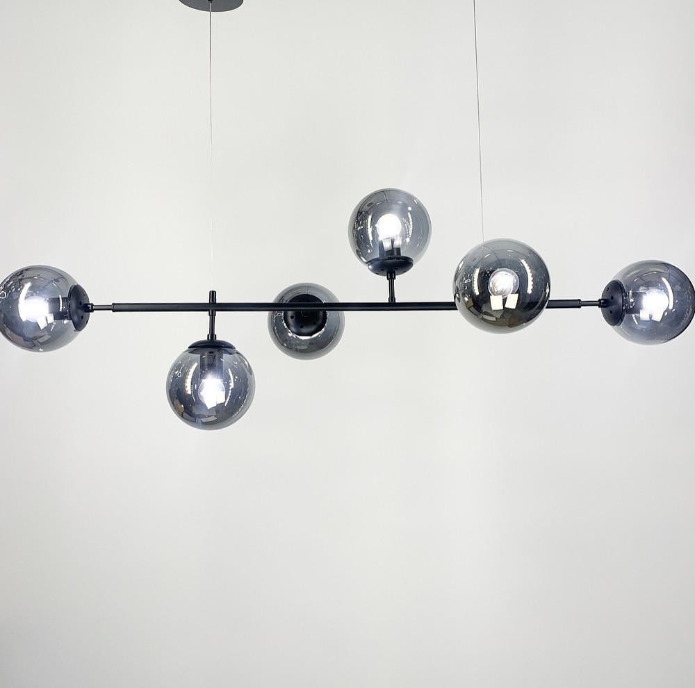 Люстра на 6 плафонів Графітовий (SGJ 7/6 BK) - фото 1