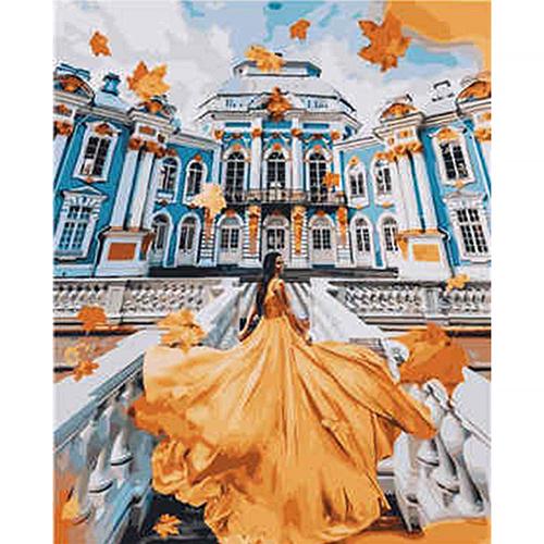 Картина по номерам Strateg Желтое платье 40x50 см (VA-1620)