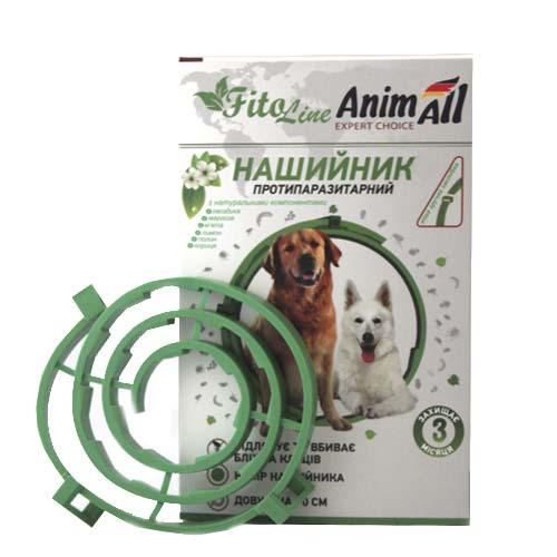 Ошейник противопаразитарный AnimAll FitoLine Nature для собак 70 см Зеленый