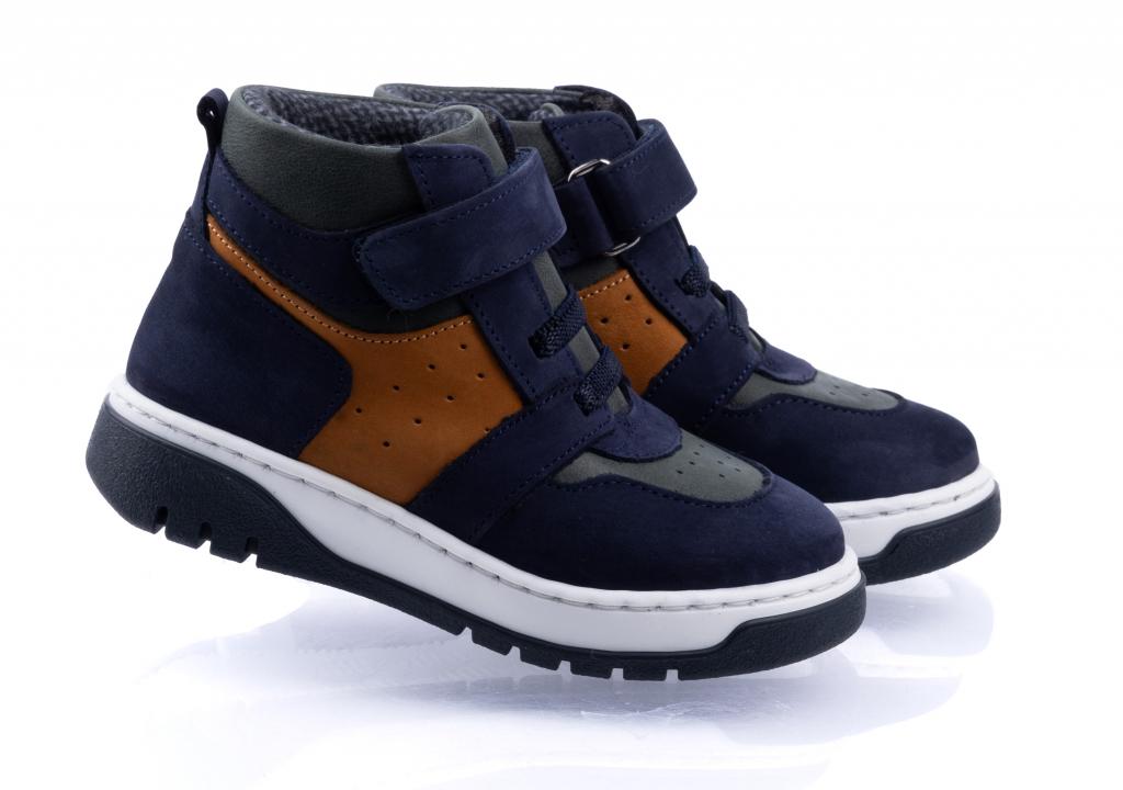 Черевики осінні Topitop для хлопчиків 3115 нубук р. 23 Синьо-коричневий