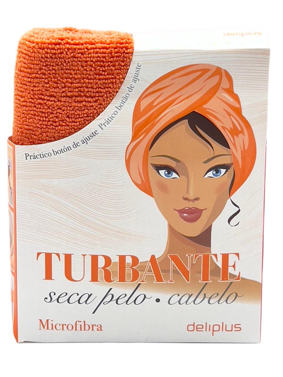 Полотенце-тюрбан для сушки волос Deliplus Dry Hair Turban из микрофибры Оранжевый