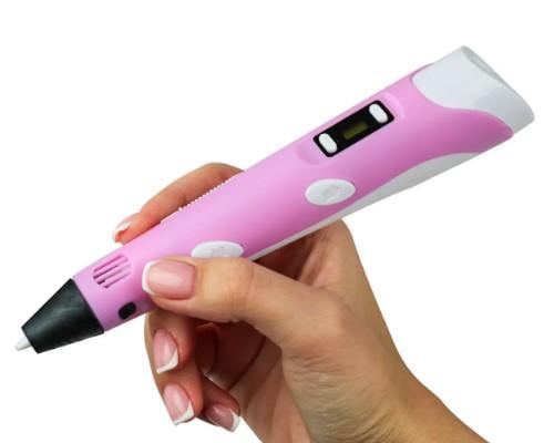 Комплект дитячий STN-28 навушники з котячими вушками/3D-ручка для малювання/пластик 200 м Різнокольоровий/Рожевий - фото 2