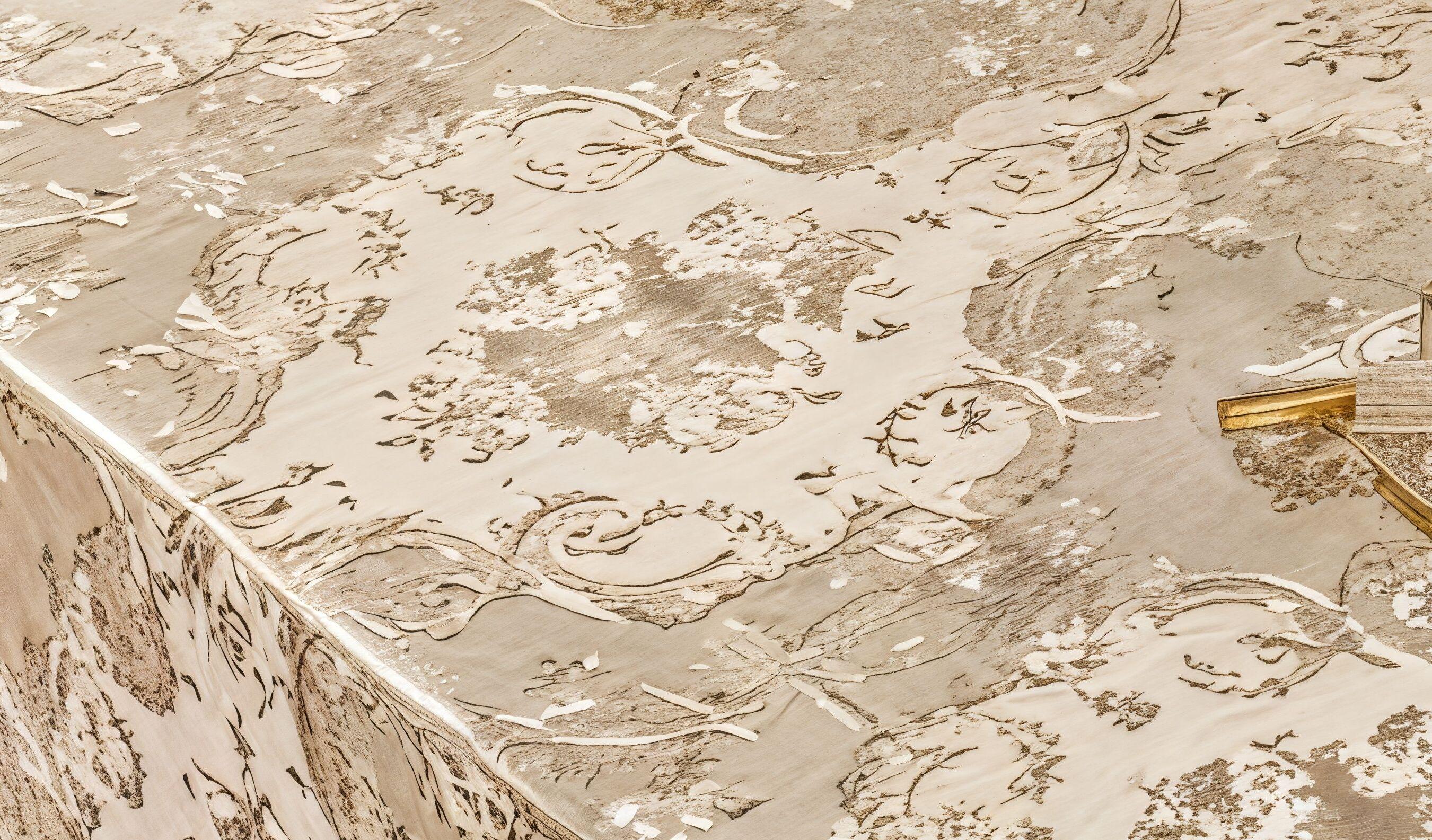 Клеенка Stenson MA-4730 с тиснением на основе 1,37х20 м Золотой (23689170)