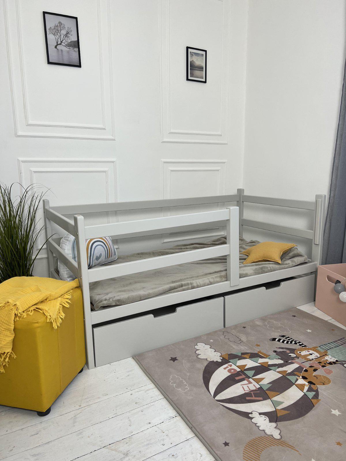 Ліжко підліткове Goydalka Terry з шухлядою 160x80 см Сірий - фото 3 Ліжко підліткове Goydalka Terry з шухлядою 160x80 см Сірий - фото 3