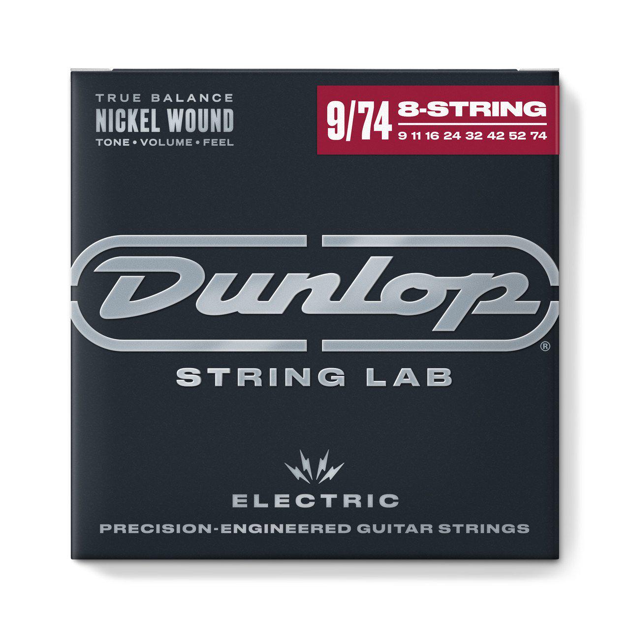 Струны для 8-струнной электрогитары Dunlop DEN09748 Nickel Wound (126408)