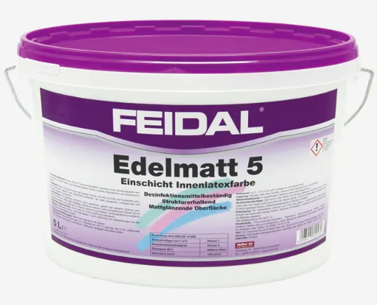Краска интерьерная Feidal Edelmatt 5 5 л Белый - фото 1