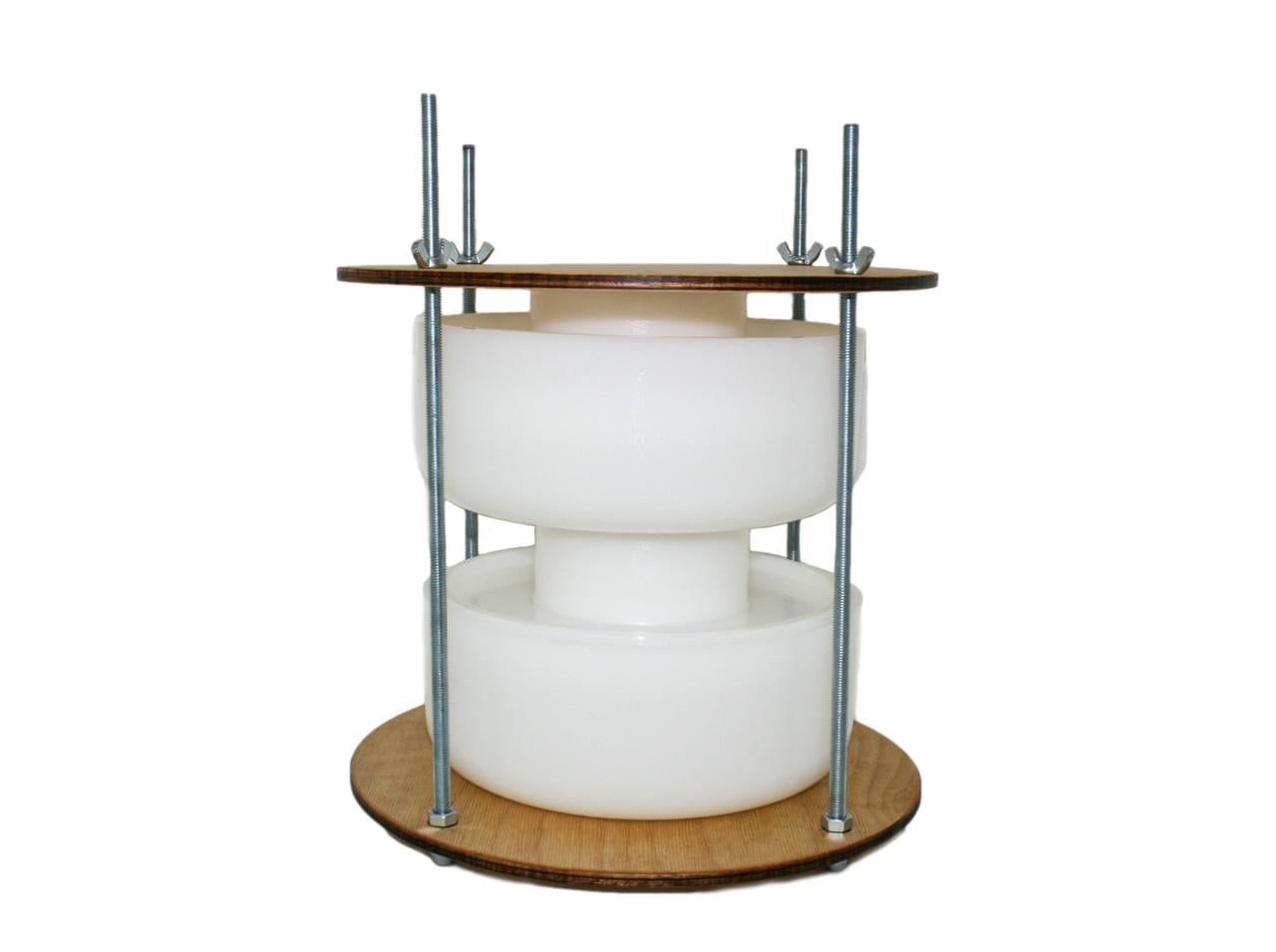 Пресс для сыра деревянный круглый металлоразборный 28,5 см 35 см (5625127)