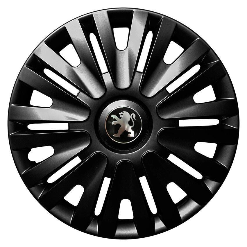 Комплект колпаков JAWOPLAST Alpha R15 для Peugeot 4 шт. Black (28434903)
