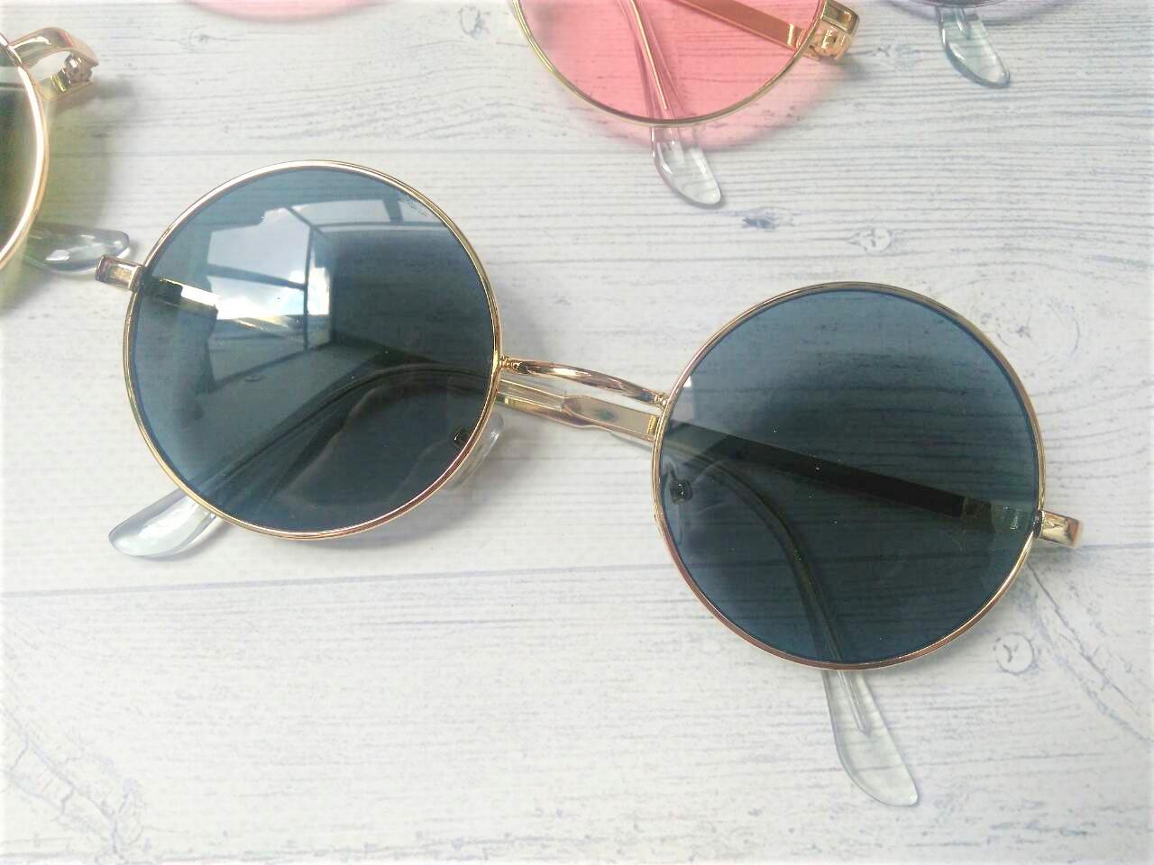 Очки круглые с цветной линзой Серый