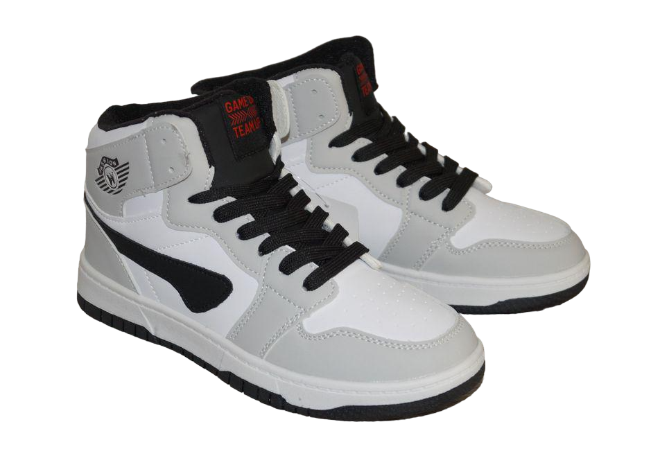 Хайтопи демісезонні підліткові Fdek р. 37 23 см Білий/Сірий (30952-37)