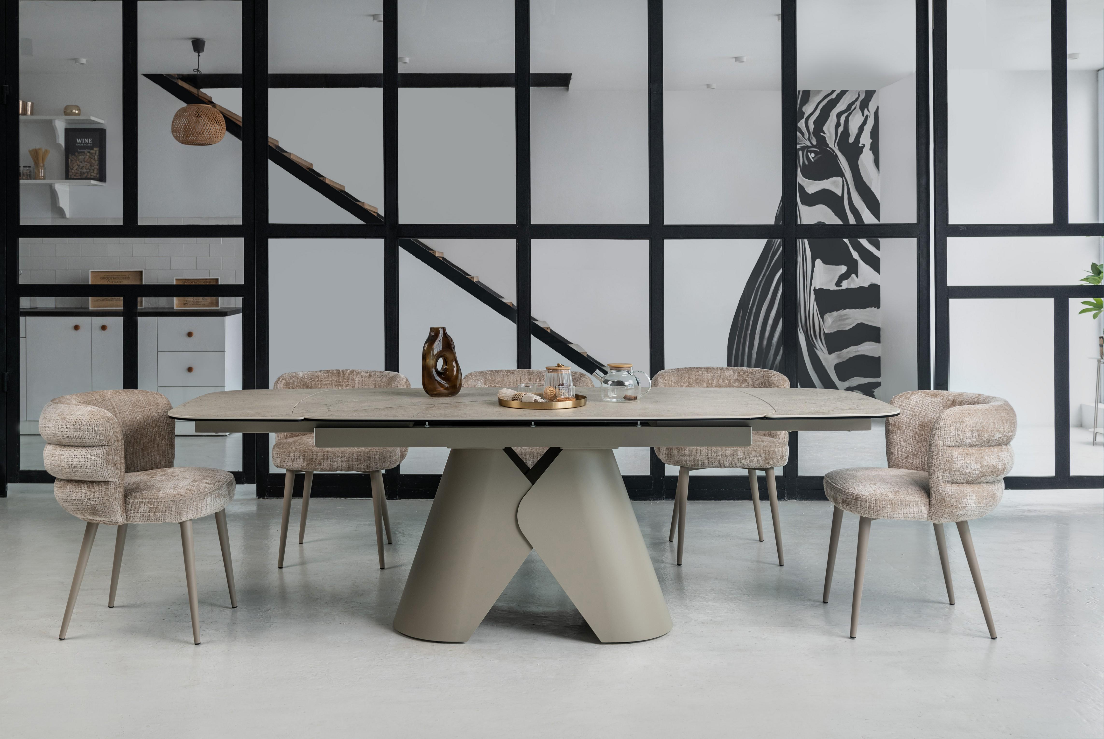 Стіл обідній розсувний Vetro Mebel Паріс 1600- 2400x900x760 мм Іджео беж/Бежевий (TМL-997) - фото 5 Стіл обідній розсувний Vetro Mebel Паріс 1600- 2400x900x760 мм Іджео беж/Бежевий (TМL-997) - фото 5