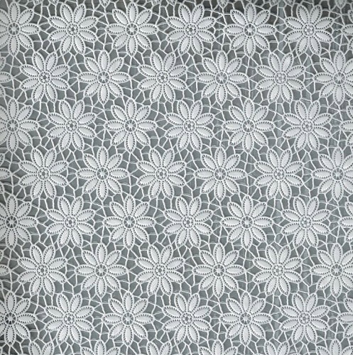 Клеенка виниловая Stenson ажурная 1,37х20 м Белый (MA-1949)