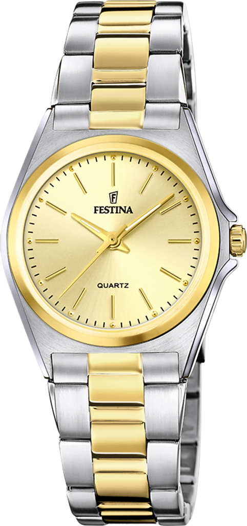 Наручные часы женские Festina F20556/3 Classics со стальным корпусом WR 50 м и золотистым циферблатом