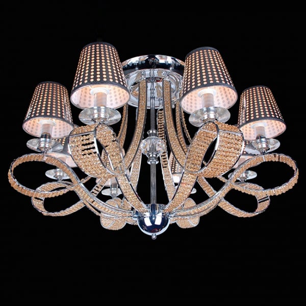 Люстра Flora з металевими абажурами 8 ламп Кремовий (KC017/8)