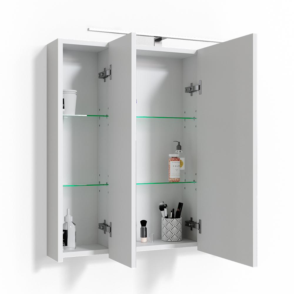 Шкаф зеркальный Vicco Rick 72х72 с LED подсветкой Белый - фото 9 Шкаф зеркальный Vicco Rick 72х72 с LED подсветкой Белый - фото 9