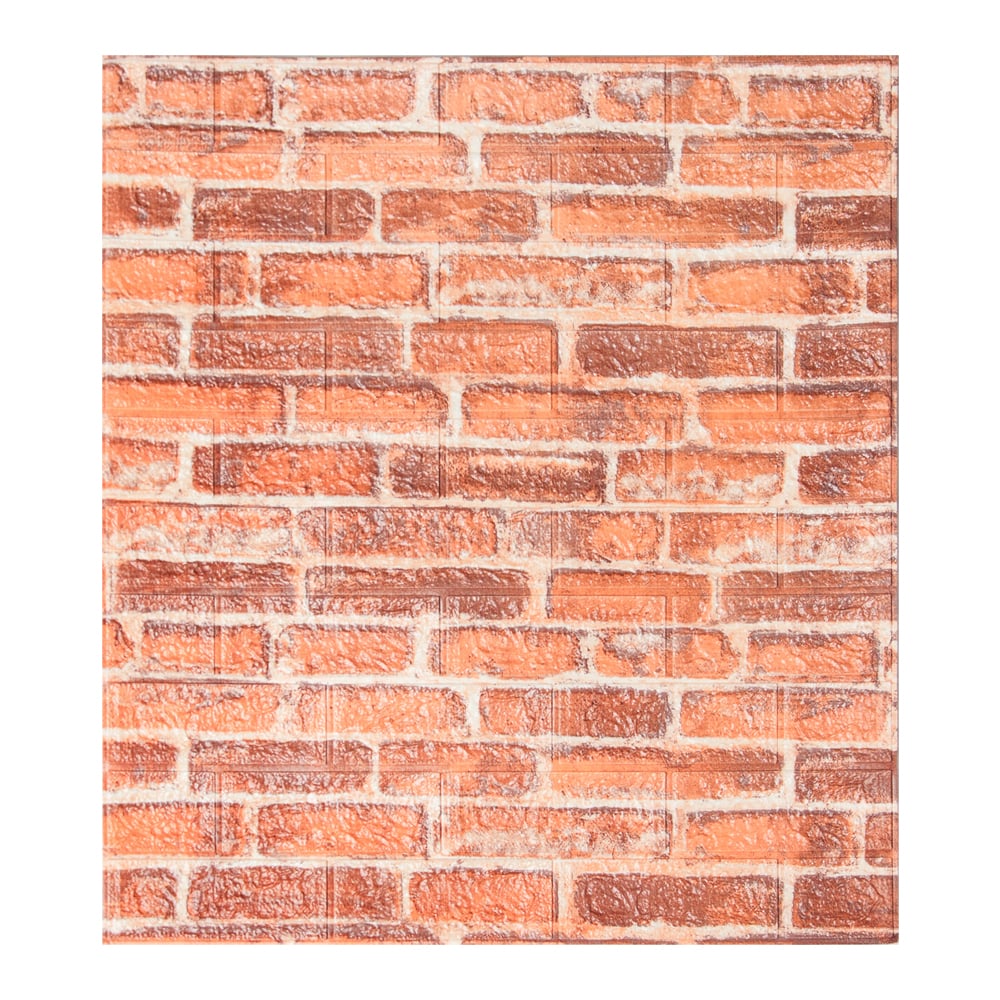 Самоклеюча 3D панель Sticker Wall 700x770x5 мм Руда цегла (00200)