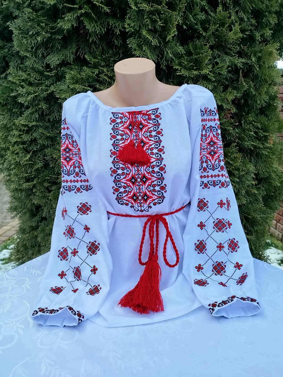 Вишиванки для пара Два кольори р. 44 Червоний (29378509) - фото 2 Вишиванки для пара Два кольори р. 44 Червоний (29378509) - фото 2