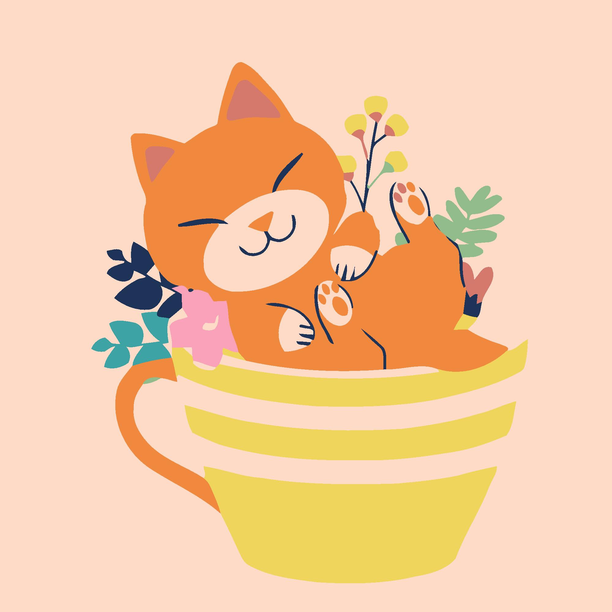 Картина по номерам Strateg Уют в чашке 20x20 см (Str-HH7080)