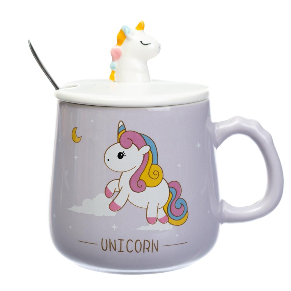 Керамическая чашка Elisey Little unicorn 350 мл Сиреневый (8805-033)