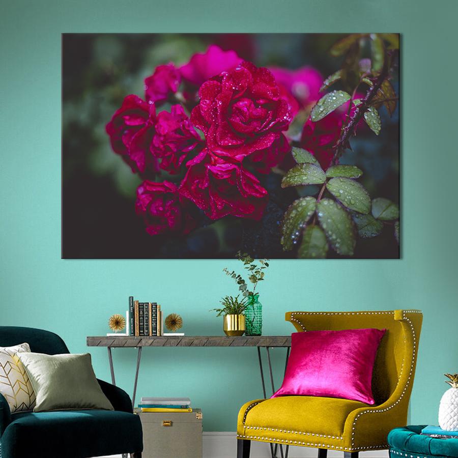 Картина на холсте Малиновые розы 51x34 см (959-1)