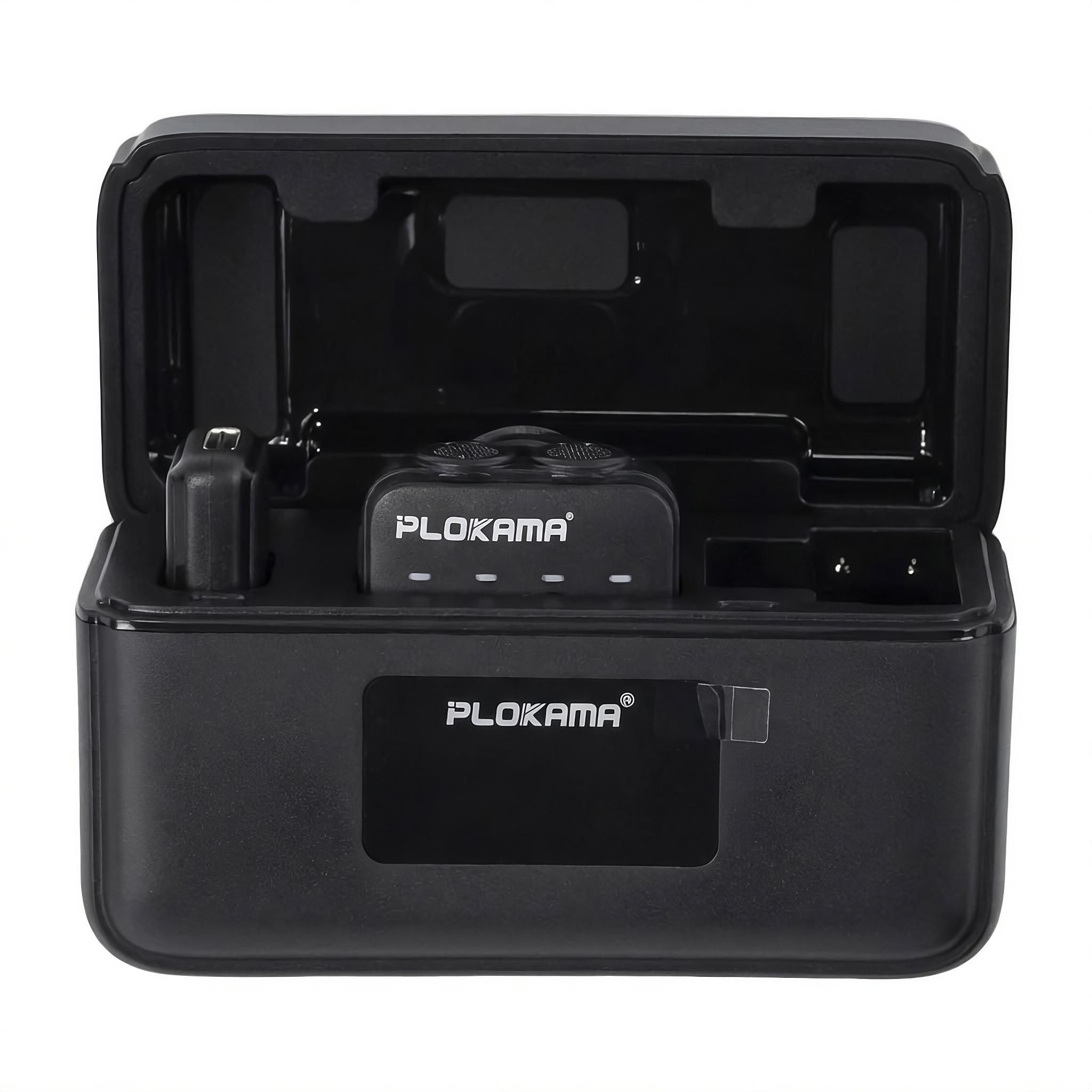 Петличная система беспроводная PLOKAMA VM-80 2 микрофона 2,4 ГГц ENC до 25 м Черный (32142267)