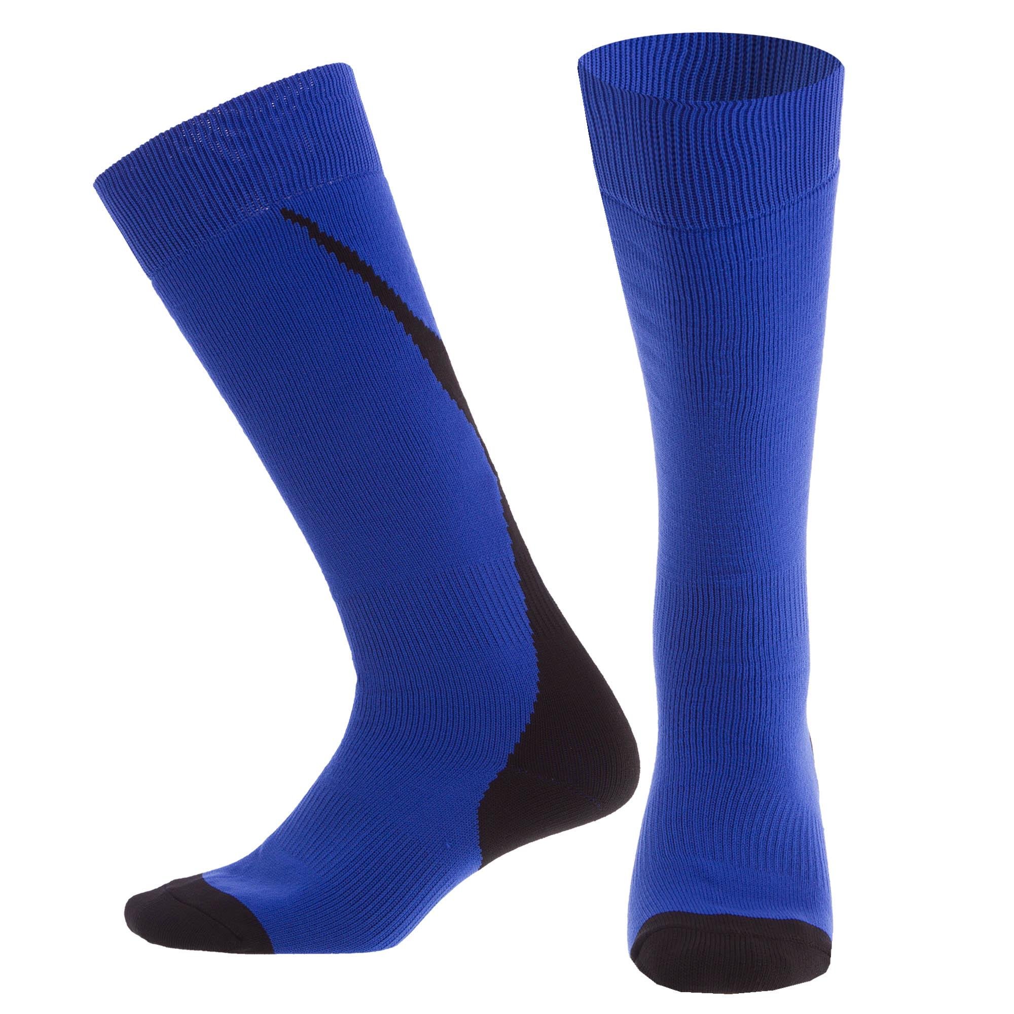 Гетры футбольные юниорские Zelart KS-04M р. 32-39 Синий/Черный (DR011085)