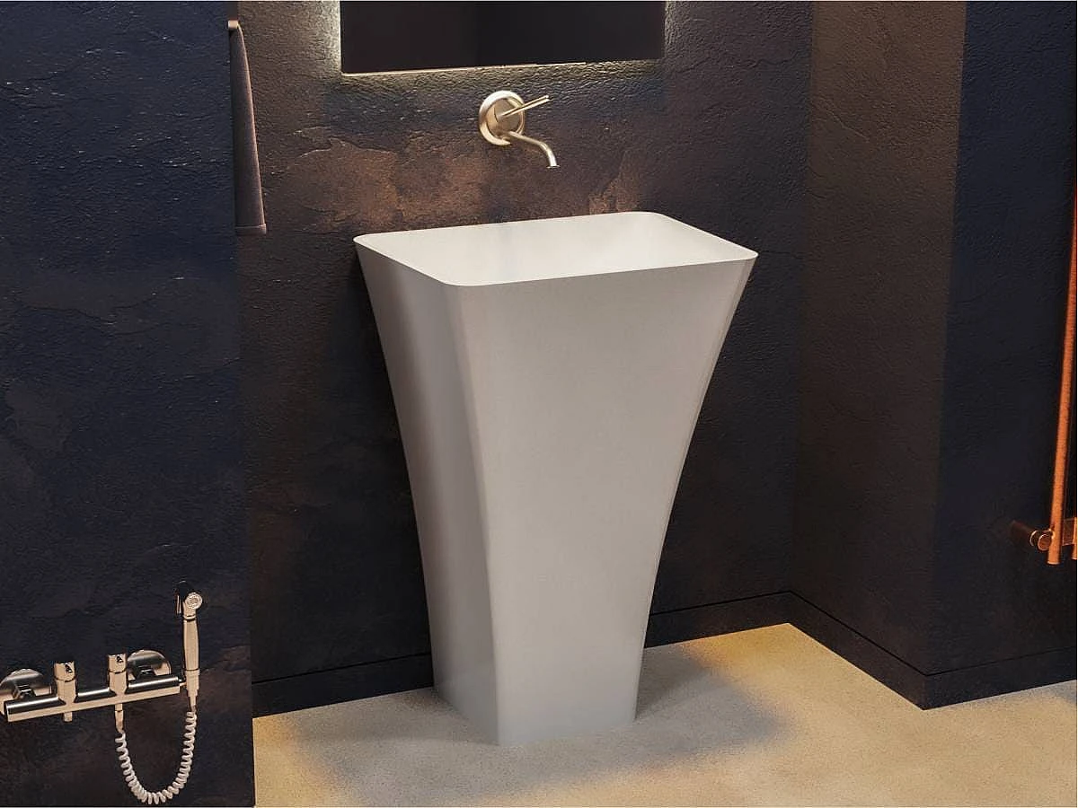 Умивальник підлоговий Miraggio Sunny прямокутний 600x450 мм Білий (MG-0001249) - фото 5 Умивальник підлоговий Miraggio Sunny прямокутний 600x450 мм Білий (MG-0001249) - фото 5