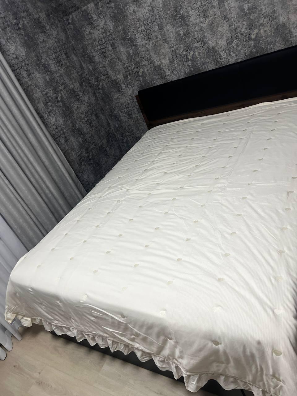 Покривало бавовняне на диван двоспальне 200х200 см Білий (П4К-rai-pokruvalo-001-02) - фото 5