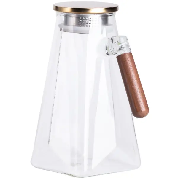 Чайник заварювальний YIWU з боросилікатного скла та дерев'яною ручкою 2 л Прозорий (147-107-HP-34-32) - фото 5 Чайник заварювальний YIWU з боросилікатного скла та дерев'яною ручкою 2 л Прозорий (147-107-HP-34-32) - фото 5