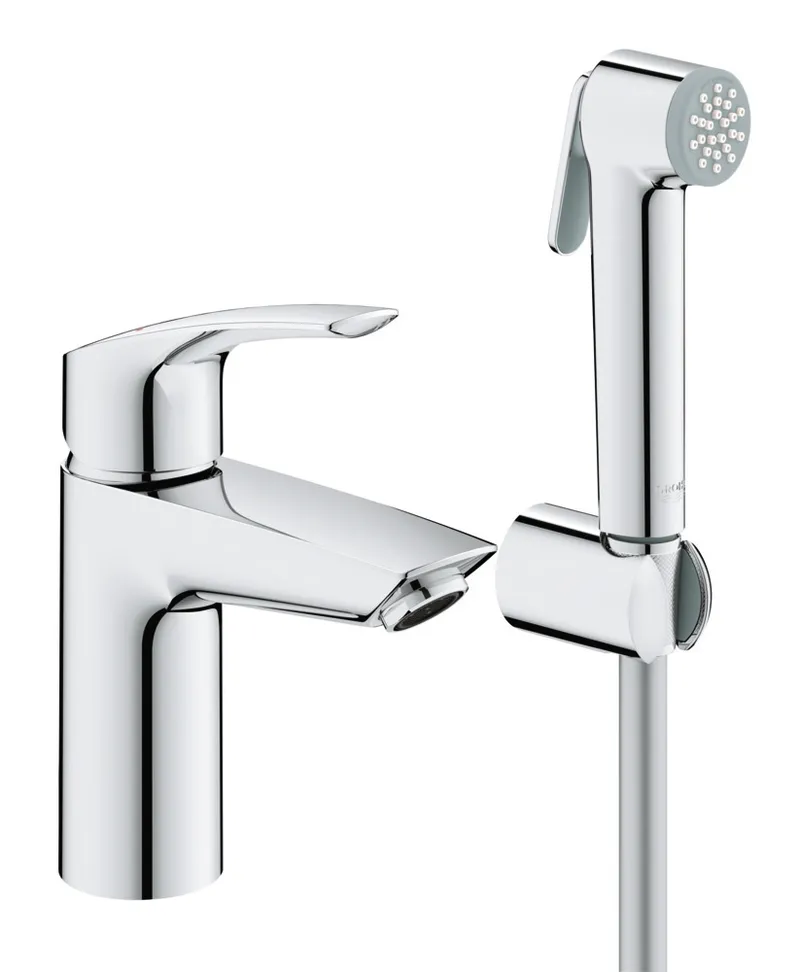 Смеситель для раковины с гигиеническим душем Grohe Eurosmart New (23124003) Смеситель для раковины с гигиеническим душем Grohe Eurosmart New (23124003)