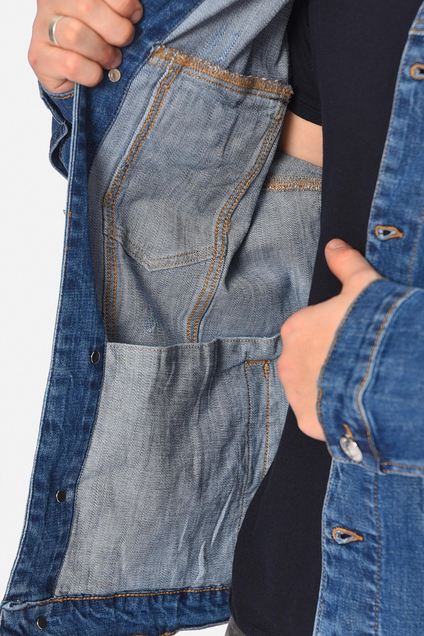 Джинсовка мужская L Синий (189069) - фото 4 Джинсовка мужская L Синий (189069) - фото 4