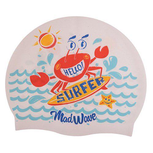 Шапочка для плавания Mad Wave детская Junior Surfer M057912 Белый (60444167) Шапочка для плавания Mad Wave детская Junior Surfer M057912 Белый (60444167)