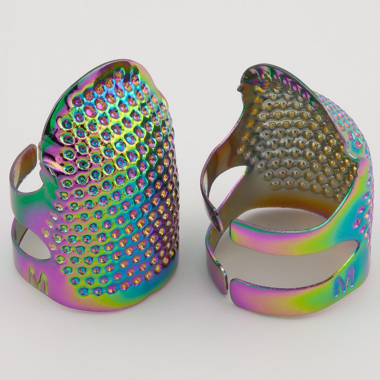 Наперсток для шитья регулируемый металлический 28х21 мм 1 шт. Разноцветный (ИН2821к52) - фото 2