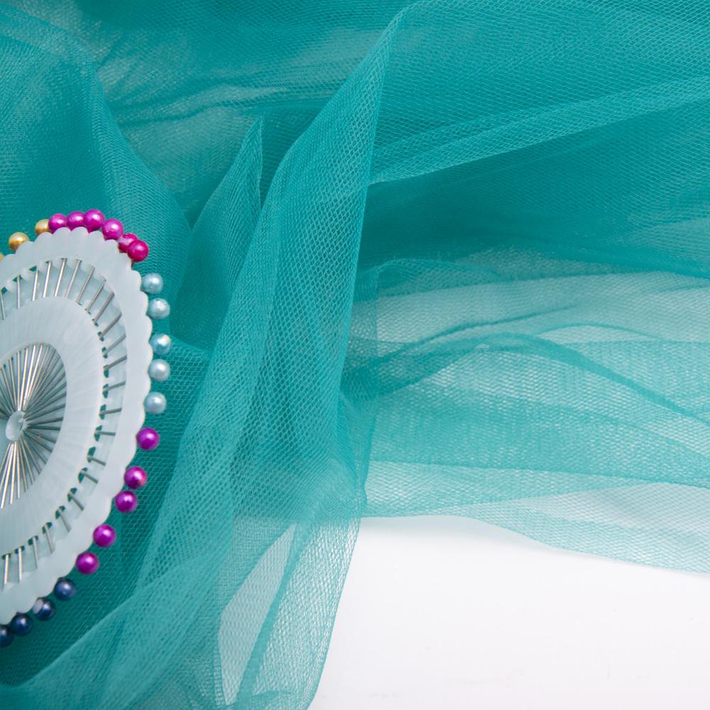 Тканина фатин V-H35 євро 3,0 м Темна бірюза (23706) - фото 2 Тканина фатин V-H35 євро 3,0 м Темна бірюза (23706) - фото 2