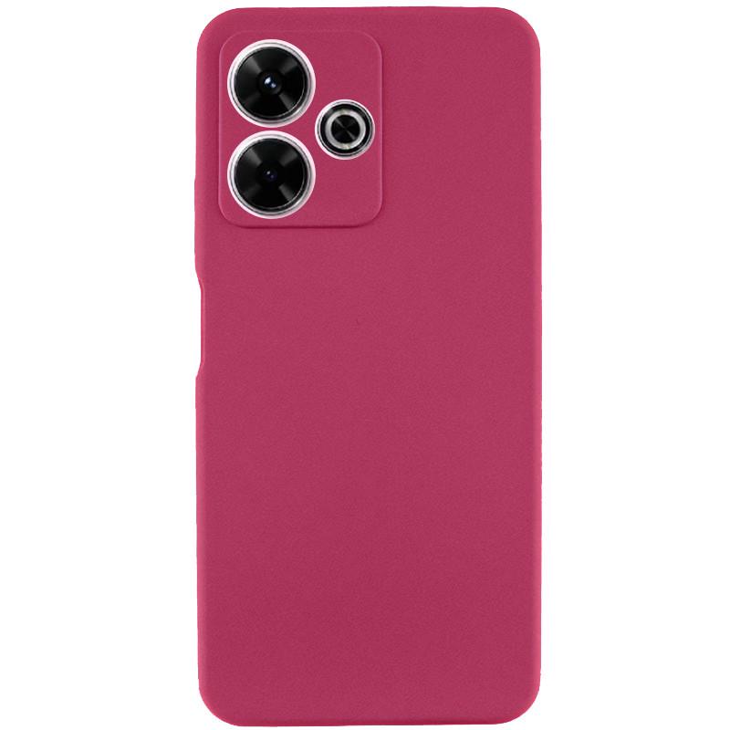 Противоударный чехол Silicone Cover Lakshmi Full Camera (AAA) для Xiaomi Redmi 13 4G / Poco M6 4G бордовый