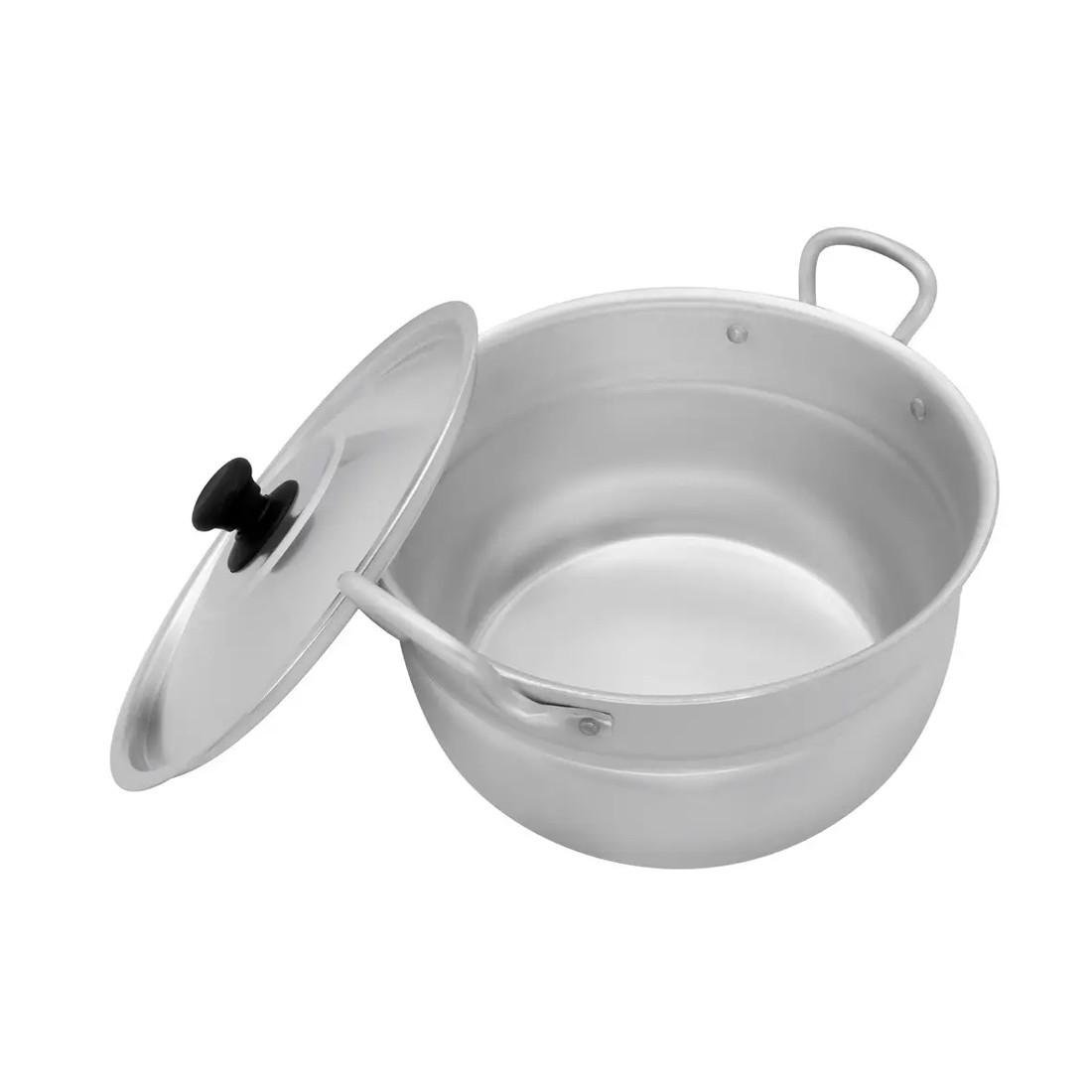 Кастрюля сферическая с крышкой Interos алюминиевая 10 л 32 см - фото 2 Кастрюля сферическая с крышкой Interos алюминиевая 10 л 32 см - фото 2