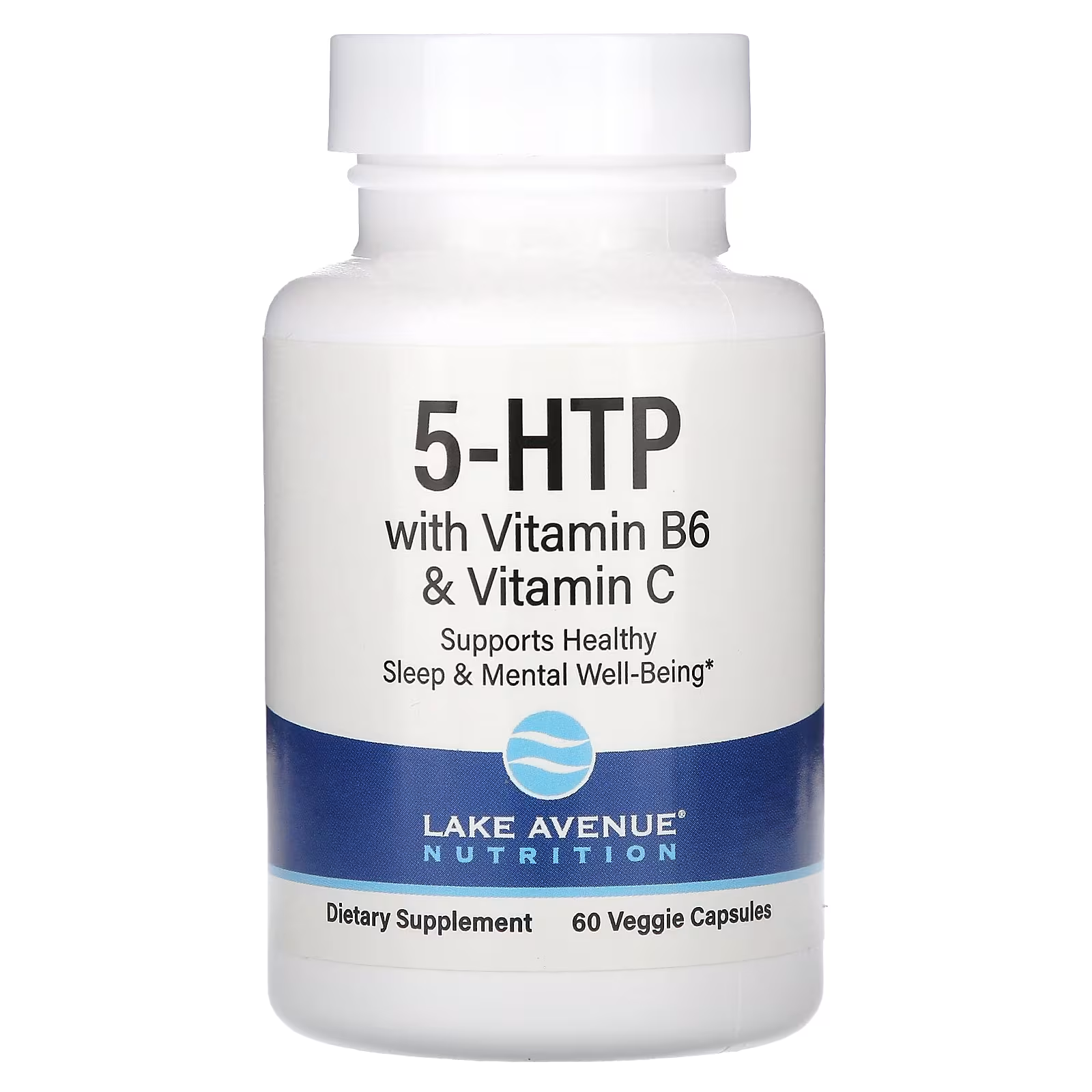 Добавка Lake Avenue Nutrition 5-HTP с витаминами B6 и C 100 мг 60 растительных капс. (LKN-01556)
