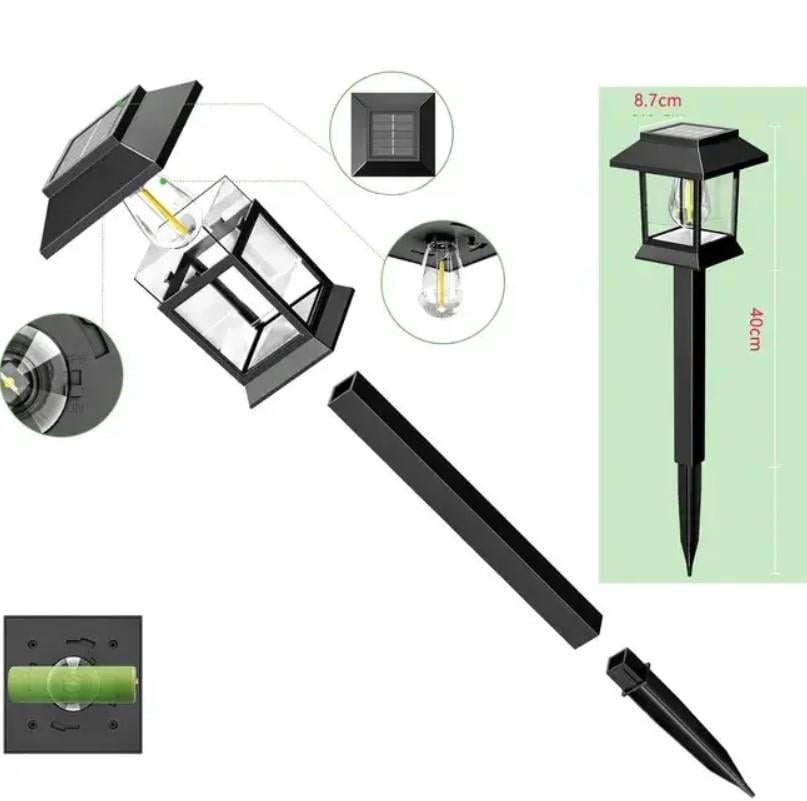 Набор фонарей на солнечной батарее Дом садовый 2 шт. 37 см Теплый белый (MX-00009018) - фото 4 Набор фонарей на солнечной батарее Дом садовый 2 шт. 37 см Теплый белый (MX-00009018) - фото 4