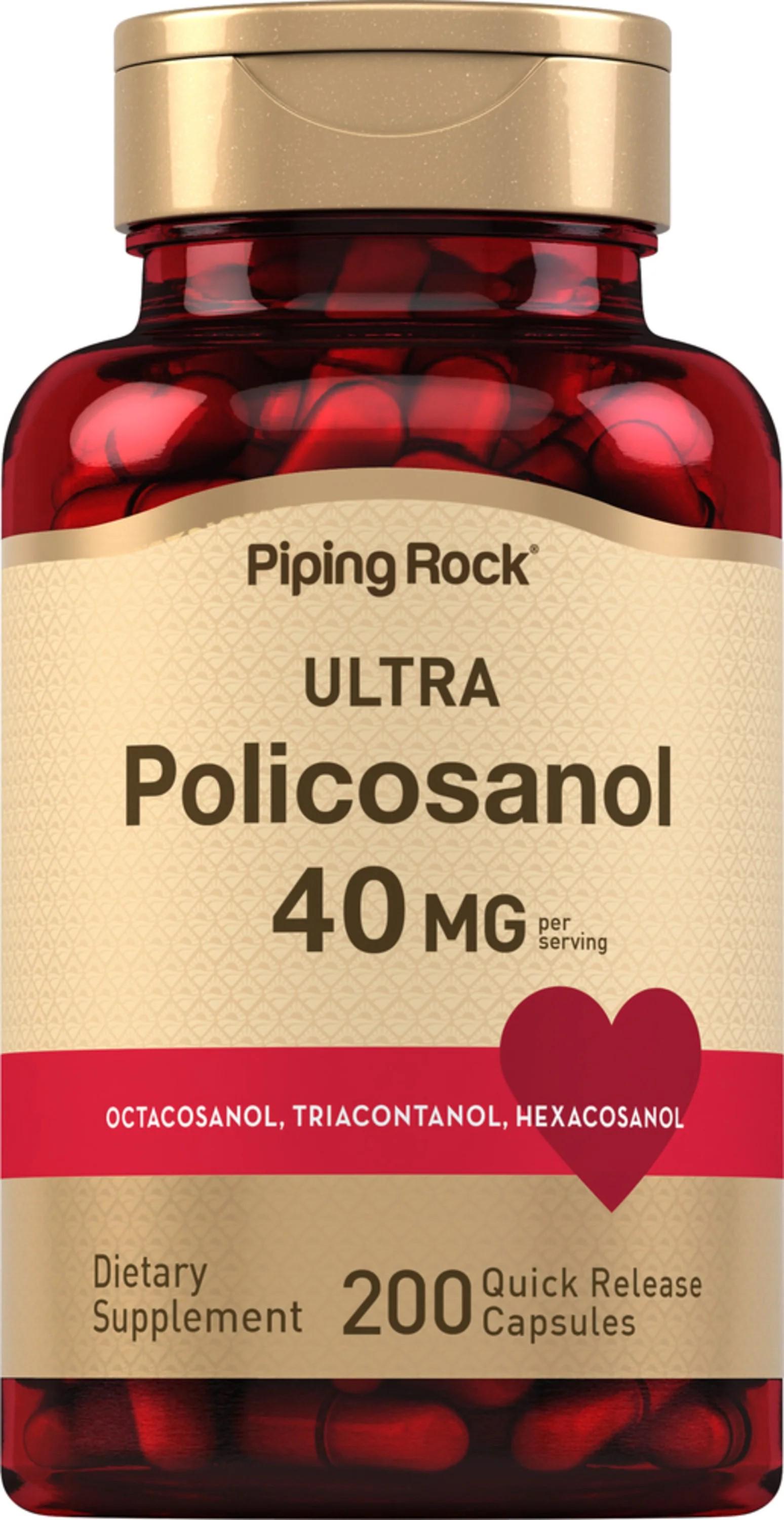 Поликозанол Piping Rock Ultra Policosanol 40 mg 200 капс.