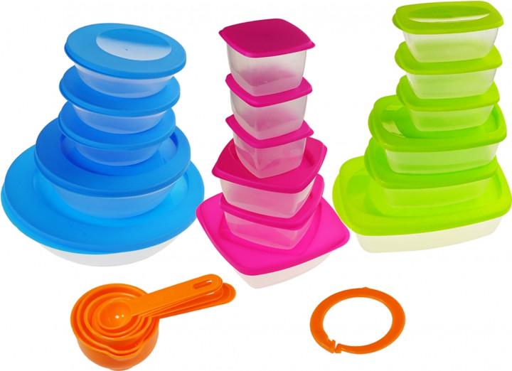 Набір харчових контейнерів Supretto 18 шт. та 6 мірних ложок (1280727811)