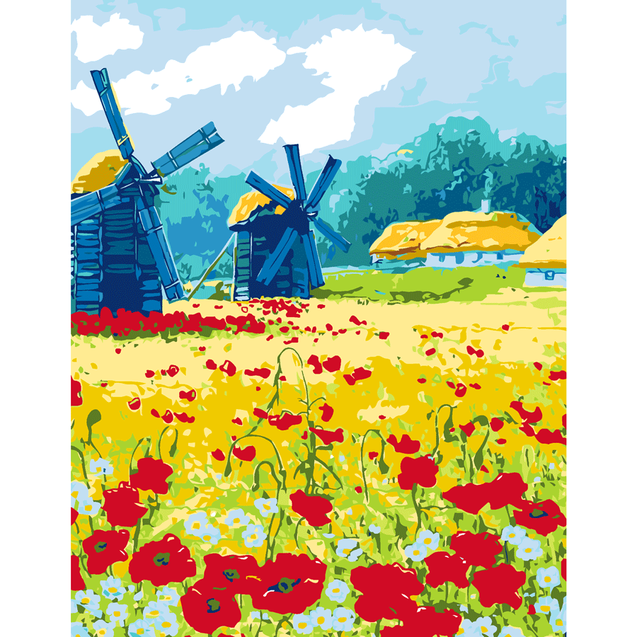 Картина за номерами Rosa Start Рідне село 35×45 см (31922024) Картина за номерами Rosa Start Рідне село 35×45 см (31922024)