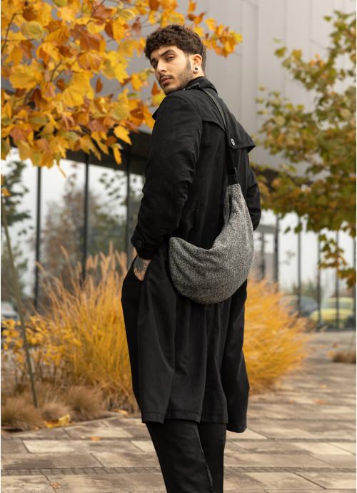 Мужская сумка хобо Sambag тканевая Серый (722058428) - фото 3 Мужская сумка хобо Sambag тканевая Серый (722058428) - фото 3