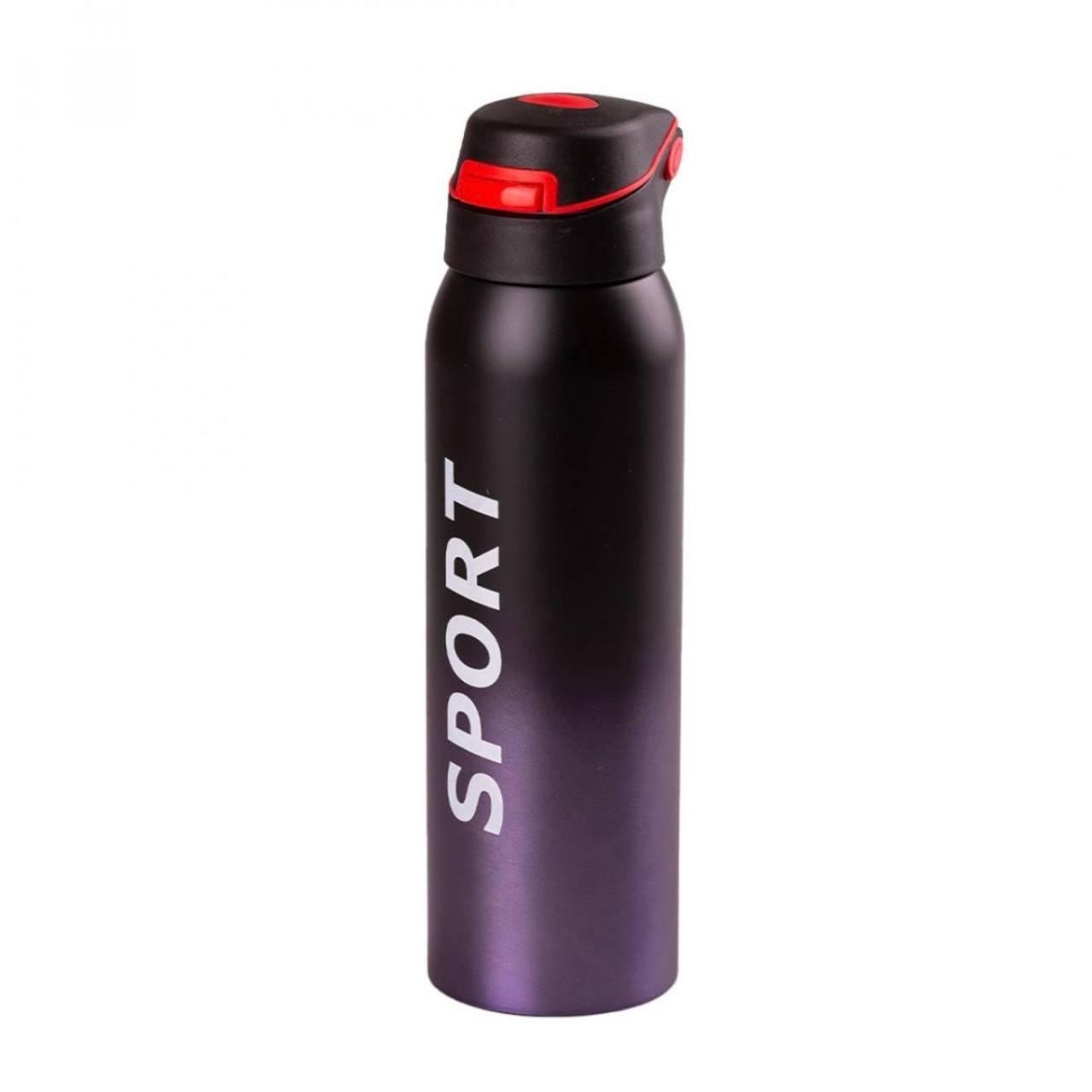 Термос с трубочкой Sport 350 мл Черный с фиолетовым - фото 1 Термос с трубочкой Sport 350 мл Черный с фиолетовым - фото 1