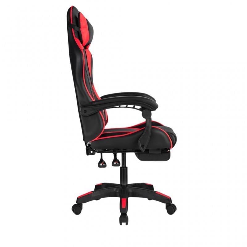 Геймерське крісло з підставкою для ніг STRIKER ONE для підлітків та дорослих Червоний (17430) - фото 4