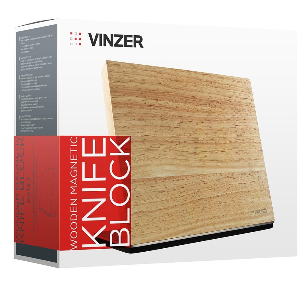 База для ножей деревянная магнитная Vinzer 27,5х11,8х24 см (50134) - фото 3